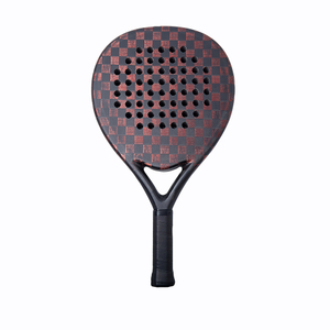 Red Electroplated Widened Carbon Fiber Beach Padel Racket